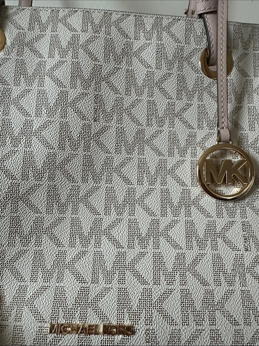 Michael Kors Blush Pink MK Signature Canvas Tote